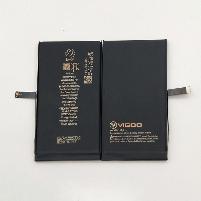 VIGOO High Capacity Replacement Battery for 14 Plus Li-ion Polymer CE ROHS Certified 12M Warranty OEM Factory Stock