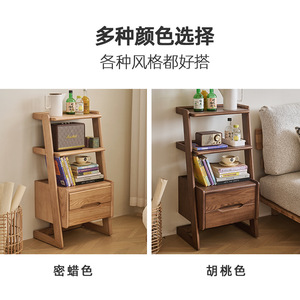 Solid Ash Wood Multi Layer <b>Storage</b> Shelf Bookshelf Floor <b>Table</b> <b>Small</b> Tea Rack Minimalist Design For <b>Small</b> Apartments - Product Image 5