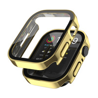 Étui de montre en matériau PC plaqué or de luxe pour la série de montres 10 9 8 7, protection d'écran complète 360°, étanche