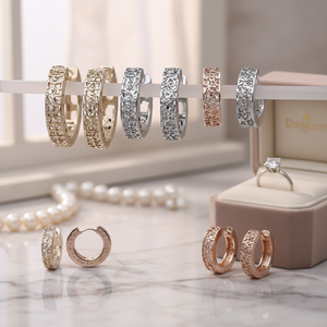 Graziosi orecchini a bottone in oro bianco 18K con perle di zircone di diamanti accessori di bellezza alla moda per gioielli placcati in oro - Product Image 3