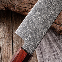 Couteau de cuisine à manche personnalisé 67 couches d'acier damas 10cr15comov Vg10 couteau Kiritsuke manche en bois couteau de chef 8 pouces