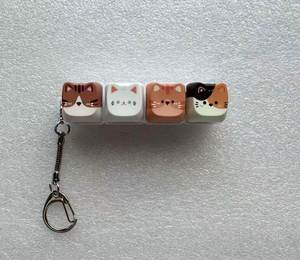 Cat Keycaps Plastic <b>Anime</b> Pattern Finger Button Decompression Shaft Tester Detachable Keycaps Mechanical Keyboard Switch Stress - Product Image 5