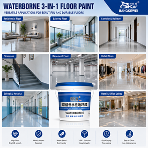 Pintura para Pisos a Base de Agua BKW 3 en 1, Alto Brillo, Resistente al Desgaste, Revestimiento Antipolvo para Pisos, 18 kg - Product Image 6