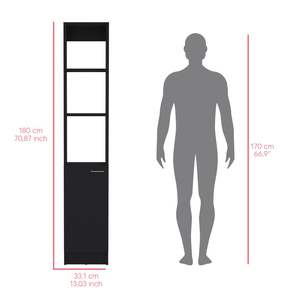 Gabinete de lino DB Marion, diseño de madera negra de lujo para dormitorio, cocina, hogar, apartamento, gimnasio, Hotel, Villa, Hospital, almacenamiento duradero - Product Image 4