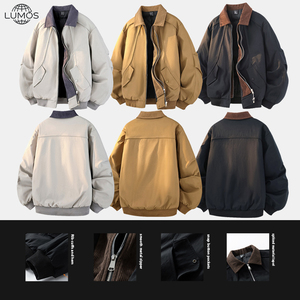 Veste d'hiver décontractée américaine en duvet de canard blanc pour <span class=keywords><strong>homme</strong></span>, coupe ample, col rabattu, personnalisation du logo disponible - Product Image 2