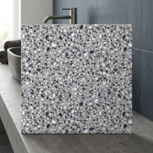 Nouvelles dalles de sol en céramique effet marbre Terrazzo 400x400mm, imperméables, design carré pour intérieur - Product Image 3