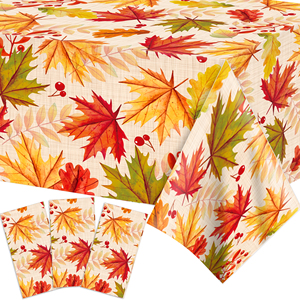 ZB261 <span class=keywords><strong>automne</strong></span> <span class=keywords><strong>feuille</strong></span> d'érable nappe <span class=keywords><strong>automne</strong></span> récolte <span class=keywords><strong>aquarelle</strong></span> feuilles nappe imperméable couverture de Table pour fournitures de fête - Product Image 2