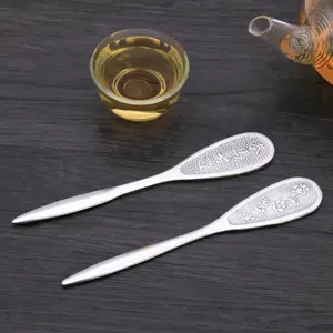 不锈钢印花古马普洱茶刀撬茶饼工具刀茶具配件