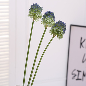 <span class=keywords><strong>Fleur</strong></span> artificielle d'allium multicolore de 55 cm, tige de <span class=keywords><strong>fleur</strong></span> de faux <span class=keywords><strong>oignon</strong></span> à 3 têtes, pour la décoration de la maison, des fêtes et des mariages 2026 - Product Image 2