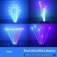 Laser d'animation RVBW DMX512 10W pleine couleur, effet flocon de neige, équipement professionnel DJ pour fêtes et mariages
