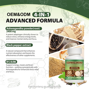 Suplementos de Ashwagandha 2400mg con Pimienta Negra, Vitamina B12 y B6, Máxima Absorción, Alivio del Estrés, Rendimiento Atlético, Cápsulas para Adultos - Product Image 5