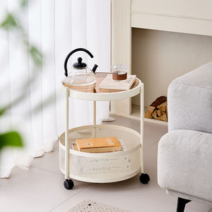 <span class=keywords><strong>Mesa</strong></span> de consola superior de cristal moderna nórdica, armario de almacenamiento de plástico para cabecera, soporte de aperitivos para el hogar, sala de estar, apto para niños - Product Image 3