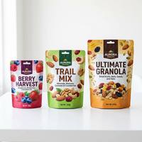 Lage minimale bestelhoeveelheid (MOQ) op maat bedrukte staande pouch van aluminiumfolie, vocht- en geurdicht, BPA-vrij, voor voedselverpakkingen zoals snacks, noten en gedroogd fruit.