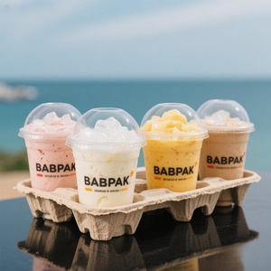 แก้วกาแฟพลาสติกแบบใช้แล้วทิ้งขนาด 16 ออนซ์ พิมพ์ลายตามสั่ง พร้อมฝาโดมและโลโก้ตามสั่ง ขายส่ง - Product Image 5