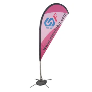 Hot Products Beach Flag Banner China for Advertising Promotional Beach Water Drop Flag Tear Drop Flag Polyester
