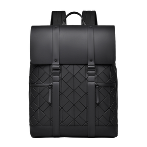 Men's Casual High School <b>Backpack</b> Waterproof Oxford Polyester Lined Zipper Closure Letter for Business Commuting Laptop Carrying - Product Image 1
