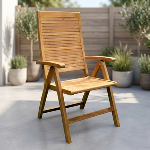 Silla Luna de Teca Moderna, Silla Reclinable para Exteriores VRC 013, Ideal para Hogar, Oficina, Villa y Hotel - Muebles Duraderos de Indonesia - Product Image 2
