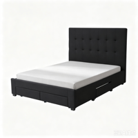 Lit rembourré de haute qualité au design moderne, alliant luxe haut de gamme, confort et style tissu moderne