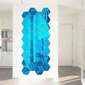 12Pcs 3D <b>Mirror</b> Wall Sticker Home Decor Hexagon Decorations DIY Removable Living-Room Decal Art Ornaments for Home - Product Image 4