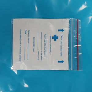 متوفر بحجم صغير من بلاستيك البولي إيثيلين محكم الغلق لأكياس حبوب توزيع الأدوية بسحاب مع سحاب لتخزين الأدوية - Product Image 6