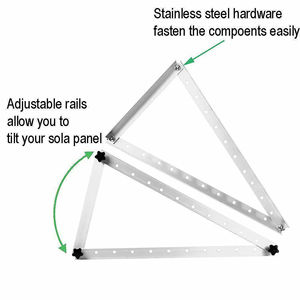 Support de Fixation Solaire en Aluminium Réglable pour Panneau Solaire de Balcon, Système de Rampe, Support de Toit - Product Image 2