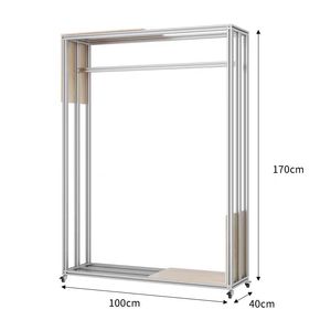 Espositore per Negozio di Abbigliamento in Lega di Alluminio, Appendiabiti Argento, Scaffale Laterale per Abbigliamento <span class=keywords><strong>Uomo</strong></span> e Donna - Product Image 6