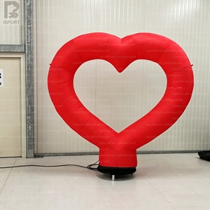 Cœur gonflable géant lumineux à LED de 3 m de haut, personnalisable avec logo, pour mariage, Saint-Valentin, publicité, événements - Product Image 2
