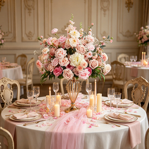 DKB Wholesale Artificial Flower Ball Centerpieces for Birthday Party 60cm Wedding <b>Table</b> Decoration Artificial Flower Ball - Product Image 1