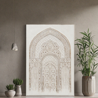 Vente en gros de calligraphies musulmanes peintures à l'huile islamiques décoration intérieure porte suspendue décoration murale art pour la maison