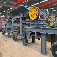 Broyeur de mâchoire mobile de broyeur concret de roue de projet de carrière utilisé par industrie minière