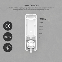 Distributeur de savon mural double en mousse pour toilettes et salles de bain, rechargeable, en ABS, compatible avec les liquides pour hôtels et bébés