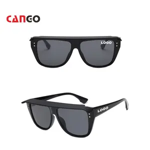 Óculos de sol Cango personalizados com logotipo, óculos de alta qualidade para homens, óculos de sol personalizados para caminhadas ao ar livre, óculos flip-up
