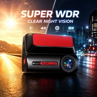 Caméra embarquée 4K avant, 1080P arrière, DVR automatique, WiFi, écran 3 pouces, Type C, batterie 200 mAh, enregistrement en boucle avec time-lapse