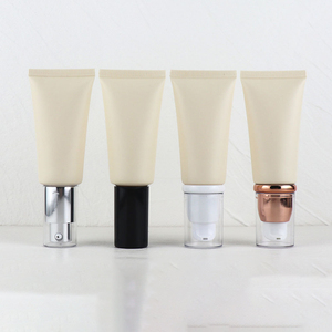 Tube cosmétique beige 40g 40ml avec tête de pompe à vide, pour fond de teint liquide, crème solaire, crème isolante, tube en plastique à presser, flacon vide - Product Image 5