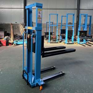 รถยก0.5 1ton แบบพกพา, รถยกด้วยตัวเองรถบรรทุกแบบกึ่งไฟฟ้ายกพาเลทเดินได้ - Product Image 4