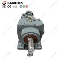 Réducteur d'engrenages hélicoïdaux en ligne combiné TANHON R67R37 YDEJ à double moteur, rapport 750, montage M5