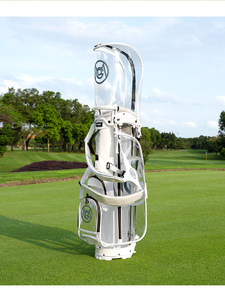 <span class=keywords><strong>Sac</strong></span> <span class=keywords><strong>de</strong></span> <span class=keywords><strong>golf</strong></span> transparent léger Qb31-646, directement <span class=keywords><strong>de</strong></span> l'usine, nouveau modèle pour hommes et femmes, avec support en cuir véritable et tapis en toile. - Product Image 6