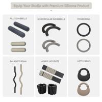 Kit d'entraînement en silicone avec logo personnalisé : haltères en silicone, anneaux de musculation, poids de cheville – Fourniture en gros pour studios de fitness