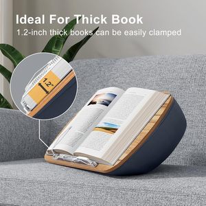 Support de tablette souple avec sac de rangement, support portable pour ordinateur portable pour lit et canapé, support de lecture en bois pour livre - Product Image 2