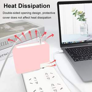 Housse de protection pour <span class=keywords><strong>chargeur</strong></span> en silicone souple 35W pour MacBook Air 13-15 pouces 2023 A2941 2022 M2 A2681 2020-2021 M1 A2337 A2179 30W - Product Image 6