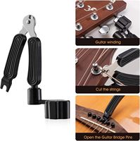 Kit d'accessoires de guitare en silicone 10 pièces – Comprend un capo, un accordeur, un enrouleur de cordes et des sangles