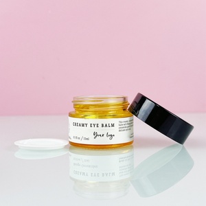 Customize Cosmetics Packing Lip Balm Glass Jar 3G 5Ml 5 Gram 10 Gram Eye Cream <b>Container</b> with Plastic Capjar - Product Image 6