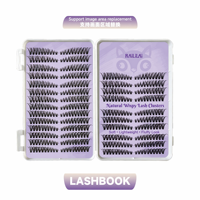 Cils artificiels Deborah Original Design Viral 30D effet œil de chat, noirs, en coton, volume bouclé, faciles à poser pour débutantes, personnalisables