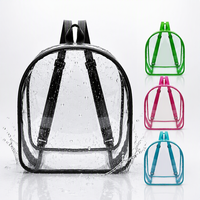 Sac à dos transparent unisexe en PVC, mini, étanche, avec fermeture éclair, pour étudiants, usage quotidien, personnalisable OEM/ODM, collection 2026