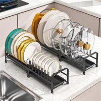 Nouvel égouttoir à vaisselle multifonctionnel extensible et antirouille blanc avec plateau de drainage pour comptoir de cuisine
