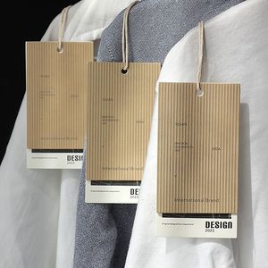 Étiquettes de vêtements minimalistes personnalisées – Étiquettes en papier de marque avec cordons pour vêtements - Product Image 5