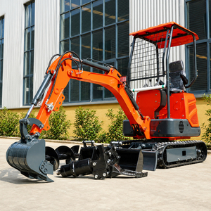 Mini-excavatrice de 1,2 tonne, directement de l'usine, engin de construction sur chenilles, mini-pelle multifonctionnelle pour jardin et usage domestique, petite pelle diesel - Product Image 5