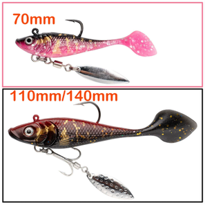 Señuelo de Pesca de Material de PVC con Simulación de Piel Colorida, 110 mm, 140 mm, Señuelo Suave para Pesca de Lubina y Trucha - Product Image 3