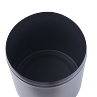 Poubelle à bascule pour hôtel et maison avec rebord, en acier inoxydable, ronde, WBR049