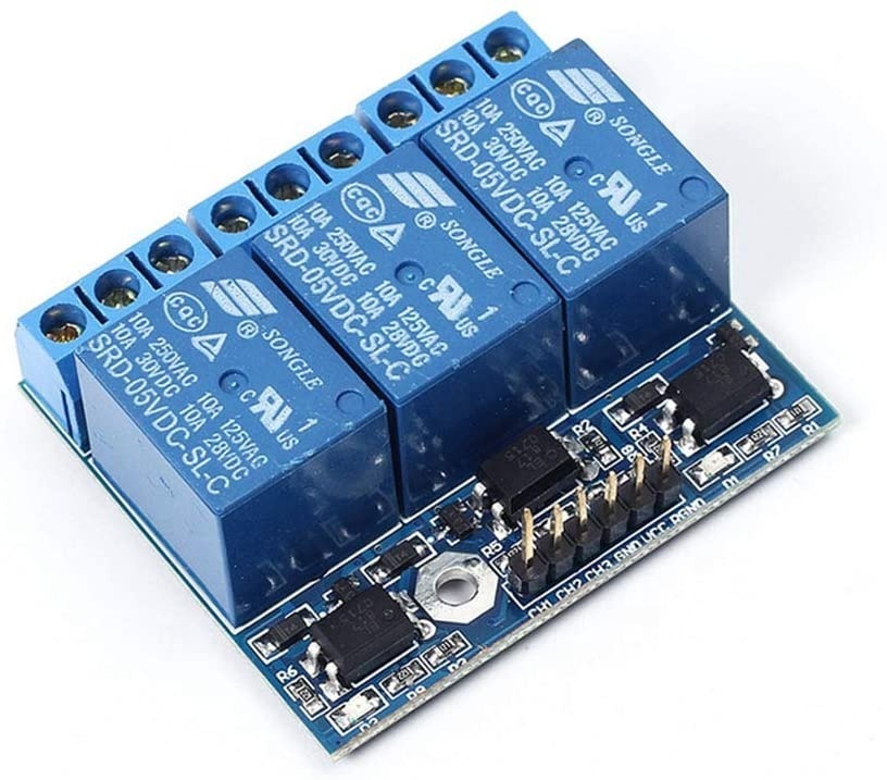 Module Relais 3 Canaux Avec Optocoupleur - Contrôle 5V, Déclenchement Haut/bas, Pour Arduino/domotique